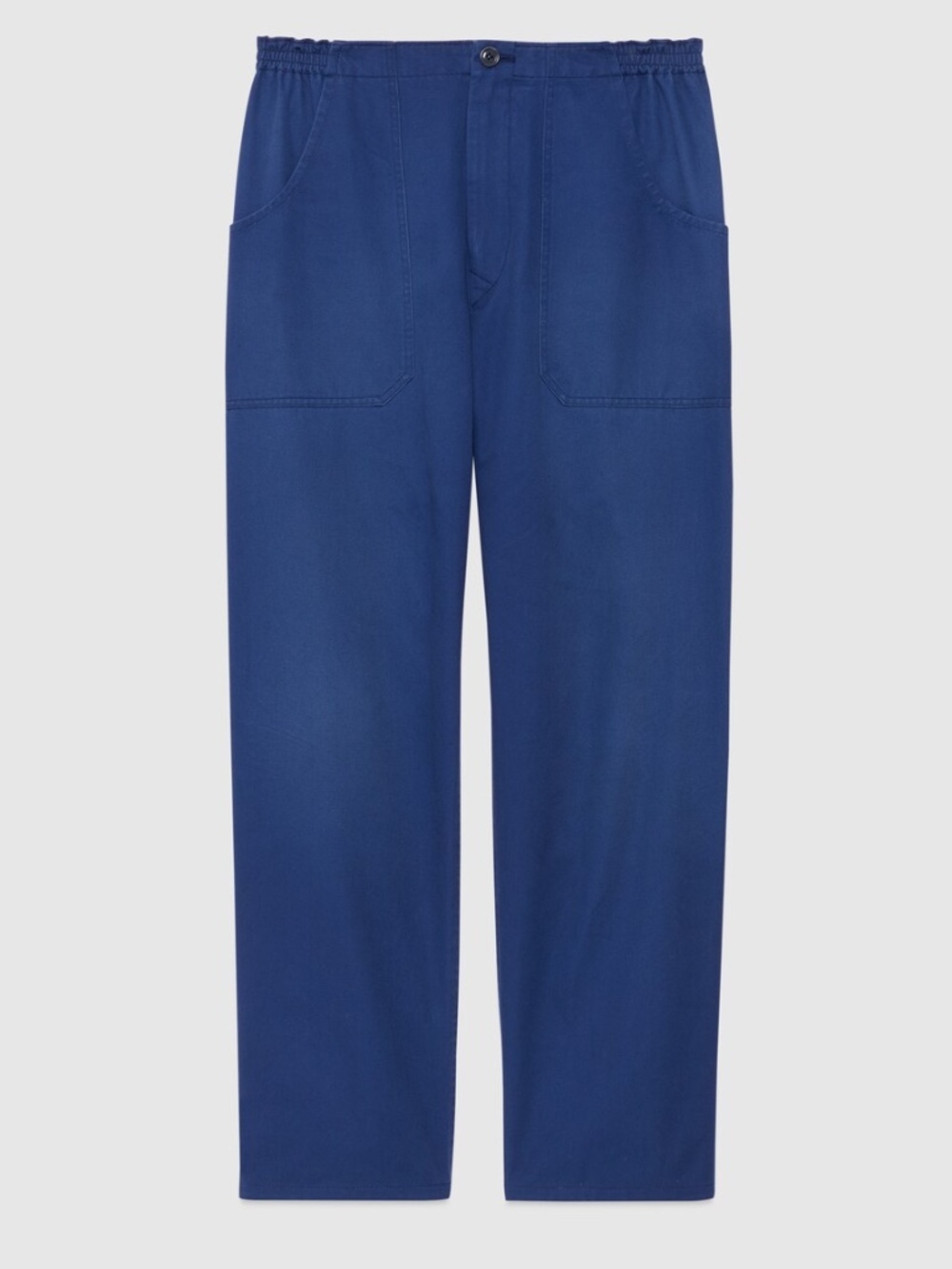 size 56 XXXL Gucci Cotton Drill Cropped Pants Blue